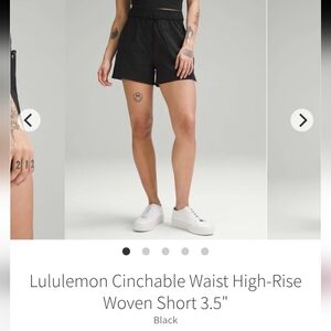 lululemon athletica Cinchable Waist High-Rise Woven Short 3.5" ⬛️ Square Dot